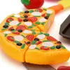 Simulation Food Children Pretend Kitchen Toys Hamburger Steak Pizza Fast Plate Set To Play Childrens Game 240416