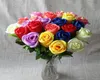 Färska rosen Artificial Flowers Real Touch Rose Flowers Home Decorations for Wedding Party eller Birthday HJIA1254407184