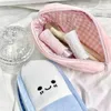 Cosmetische tassen Leuke Koreaans briefpotenterwerkpotloodkas grote capaciteit opslagtas Student Girl Make -up Kawaii Purse