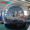 4md (13.2ft) Sayok Decoración navideña Nieve Inflable Nieve Burbuja Tienda de burbujas transparente con soplador de fondo impreso y bomba