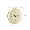 Klockor Ins Nordic Cream Silent Clock Desktop Decorative Simple Small Clock Desk Bedside Oranment för sovrumskontor Studie gåvor