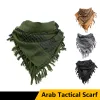 Bufandas al aire libre unisex ejército militar táctico árabe shemag bufandas de algodón cazador de paintball buff buff de malla pandanas desierto bufanda