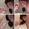 Bengelen kroonluchter mode glanzende cl zirkon imitatie parel oorbellen voor vrouwen Koreaanse stijl cz oorhaak sieraden geometrische prong noppen oorbellen