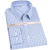 Chemises robes pour hommes Shirts de luxe à rayures non en fer.