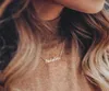 Laramoi anpassade namn hänge halsband rostfritt stål specialbokstäver choker halsband födelsedagsjubileum smycken gåva30076865448