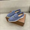 Scarpe da uomo in pelle Designer di scarpe da uomo Loro Moccasin Business Luxury Lock Walk Falter Flats Donne Scarpe Chaussure Schuhe Taglia 35-45