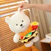 Polaires en peluche mignon dessin animé hamburger ours jouets en peluche