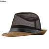 Wide Brim Hats Bucket Bucket UV Protection Travel CS Cheu Style britannique Gentleman Hat Mens Bel