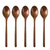 5 stycken träskedssoppa och gaffel Eco Friendly Products Tabellery Natural ellips Ladle Set S för matlagning 240422