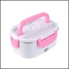 Verwenden Sie rostfreie 220 V Dual -Taschen Stahl Elektrische Lunchbox School Picknick Heizung Bento Boxen Lebensmittel wärmer Behälter Dh79a es s