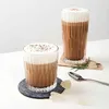 Tumblers Kemorela Iced Coffee Cup Milk Cafe Latte ic Retro Drinking Wine Cocktail Tea Glass Tumbler Stackable Ribbed Glassware Set H240425