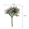 Fleurs décoratives Artificiel 7 Fork Lavender Bouquet romantique de mariage de la Saint-Valentin DÉCOR DE FLORON ÉTERNAL