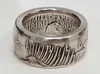 Band Rings Hot sale Coin Ring Vintage Morgan Half Dollar 1945 Carved the United State of American In God We Trust Collecting Jewelry H240425