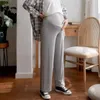 Zewnętrzna odzież macierzyńska z prostym i opadającym odczuwaniem nowej odzieży macierzyńskiej w ciąży damskie spodnie nóg na wiosnę i jesień2404