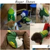 犬のアパレル10色の卸売ハロウィーンクリスマスコスチュームパーカー服冬のフーディーウォームコートセーター小犬用クロスドレスDH2TV用