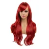 Full Mermaid Rose Princess Red Wig Anime Long Net Fist Hair Wave Head Set