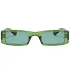 Güneş gözlüğü 4 parça küçük dikdörtgen güneş gözlüğü kadın moda kare dar çerçeve retro marka güneş gözlükleri erkek güneşlikler retro yeşil oculos j240423