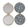 Mirrors 1pc Mini Makeup Compact Pocket Floral Mirror Portable Two-side Folding Make Up Mirror Women Vintage Cosmetic Mirrors for Gift