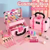 Kit per il trucco per bambini Fare un gioco da gioco per il trucco dei giocattoli da principessa cosmetica lavabile per un regalo di compleanno di Natale per ragazze di 312 anni 240416