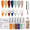 Gel 7pcs/kit Venalisa Liner Gel Super Texture Gel Lacquer Gorgeous Color French Gel Nail Art Design Painting Gel Nail Polish Set