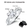 Cluster Anneaux DRRRING 18K plaqués 1CT All Moissanite for Women Classic Wedding Band S925 SERPING SILPS FINELRY BIELLY GRA GRA