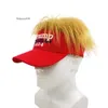 Avec des capuchons de baseball de cheveux USA Trump chapeaux