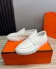 Bezdroczeni Męscy Sneaker Ike Slip-On Sneaker Men Slip on Boat Buty Ziarna Ziarna skórzana platforma sportowa Trenery Black White Orange 38-45