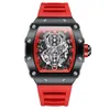 Nieuwe Onola Fashion Waterdichte kwarts Herenhorloge Silicone Tape Sports Men's Watch