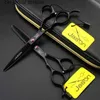 Hair Scissors Hand esquerda Jason HD-26 Preto 5,5 polegadas/ 6,0 polegadas Corte de cabelo/ scissorsors17,5 cm Frete de tesoura grátis q240425