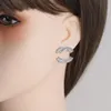 Boucles d'oreilles en laiton de créateurs marques de mode pour femmes Double lettre de boucles d'oreilles géométriques ensemble avec des boucles d'oreilles en strass de cristal Cadeaux de mariage