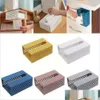 Napkins Mounted Self Wall Boxes Adhesive Plastic Tissue Box Napkin Hollow Paper Towel Organizer Holder Dispenser Home Stora Dhjn9