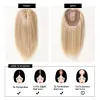 Fechamentos de fechamentos 12 polegadas de cabelo para mulheres com perda de cabelo loiro misto recommy clipe de cabelo humano em pântanos de cabelo de cabelo real
