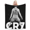 セットCR7クリスティアーノロナウドブランケットソフトウォームフランネルベッドリビングルームのための毛布の寝具を投げるピクニック旅行ホームソファ