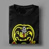 Herr t-shirts karate kid cobra kai vintage t-shirt män roliga 100% bomull tee skjorta rund hals kort ärm t shirt presentkläder2425