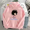 Con cappuccio da donna con cappuccio per la felpa viola cartone animato Mafalda Stampa Donne primaverili e invernali Arajuku Vintage Camiseta Mujer 2024