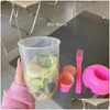 Bento Boxen Flaschen Salat Behälter Flaschenform für Mittagessen zum Mittagessen zum GO-Schachtel mit Gabel- und Sauce-Cup-Küchenzubehör Drop deliv dhktu