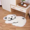 Halılar panda baskılı halı güzel çocuk halı halı inek derisi sahte deri deri olmayan antiskid mat 94x100cm hayvan baskısı