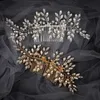 Wedding Haar sieraden Hoogwaardige mode -strass Bloembruiloft Bridal Handmade Hair Combs D240425