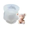 Tumblers Little Sweater Bear Ice Maker Mold Silicone Single Grid Cube Model voor Juice Coffee Whisky Decor 1pc H240425