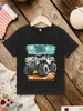 T-Shirts Monster Truck Hipster Jungen Shirt Sommer Outdoor Abenteuer Mode Kinderkleidung Kurzarm Black Tops Street Casual Teesl2404