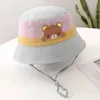 Caps chapeaux mignon dessin animé lapin bébé seau chapeau coréen ours baby garçons filles chapeau de soleil doux d'été