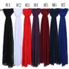 Pleated Crinkle Chiffon Hijabs Scarf Crepe Women Shawls Scarves for ladies Muslim Head Wraps Islamic Turbans Bandana