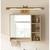 Wall Lamp Brass Mirror 110V-220V Luxury Bathroom Waterproof Retro Bronze Cabinet Vanity Lights