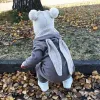 Einszene Baby Mädchen Kaninchen Ohr Strampler Junge Jumpsuit Säugling Outfits Kinder Zip warm warm 3D-Hasen Langarm Kleidung Kinder Kaninchen insgesamt