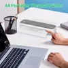 PERIPAGE A4 PAPPERPRINTER DIREKT THERMAL ÖVERSIKT WIRLESS MOBIL PO -Skrivare USB BT Connection Support 2/3/4 Pappersbredd 240420