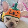 Odzież dla psa Small Knit Pumpkin Hat Halloween Dresup Party Cat Pography Heakdress