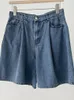 Shorts femminile Donne ad alta vita in denim in denim tutta la partita estate 2024 jeans corti femminili con tasche