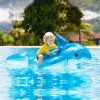 Accessoires Clear Blue Whale iatable Outdoor Summer Children's Rideon Beach Floating Boat Boot Toy Swimming Ring Pool Riding speelgoed