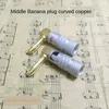 Medium channel plug / middle channel 4mm banana plug 90 degrees / medium channel L-line banana plug