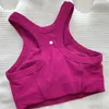 Lu Kurzes einteiliges Brustpolster Yoga Faden BH Fitness Sport Unterwäsche Frauen Yoga Top Crop T-Shirt
